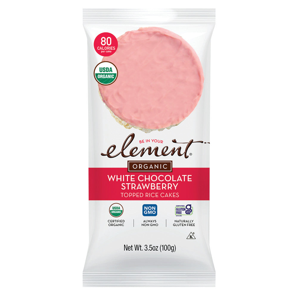 Element White Chocolate Strawberry Rice Cakes 6 Ct 3.5 Oz