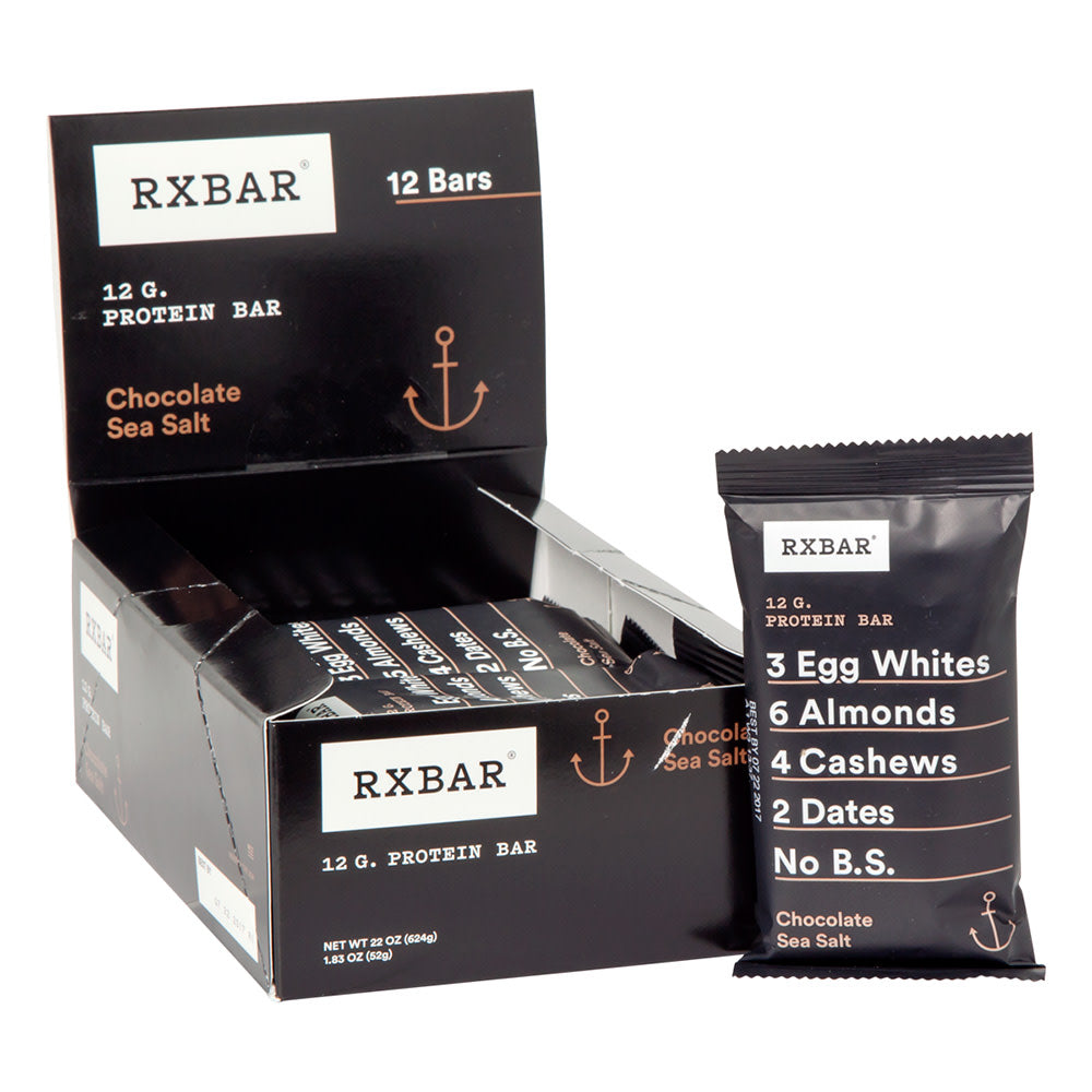 Wholesale Rx Bar Chocolate Sea Salt 1.83 Oz Protein Bar- Bulk