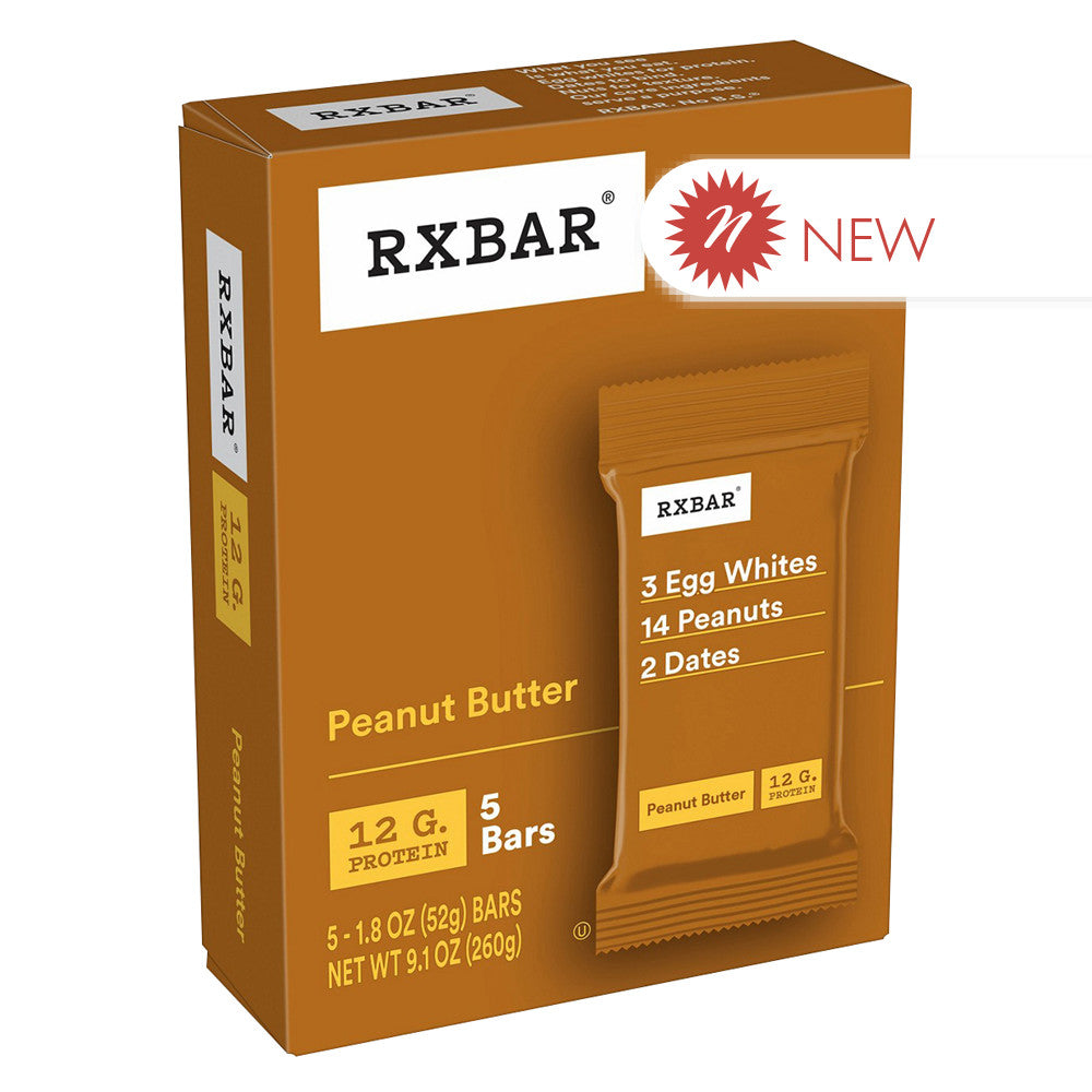 Wholesale Rx Bar - Peanut Butter Bar (5Ct) - 9.10Oz- Bulk