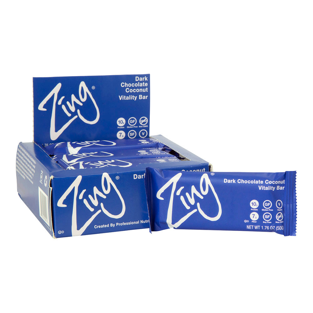 Wholesale Zing Dark Chocolate Coconut 1.76 Oz Bar- Bulk