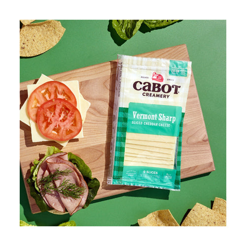 Cabot Creamery Vermont Sharp Sliced Cheddar Cheese 2.5lb