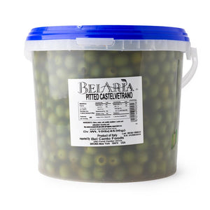 Wholesale BelAria Pitted Castelvetrano Olives 10 lb Tub-1ct Case Bulk