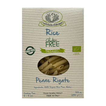 Rustichella Dried Organic Gluten Free Brown Rice Penne Pasta 8.8oz
