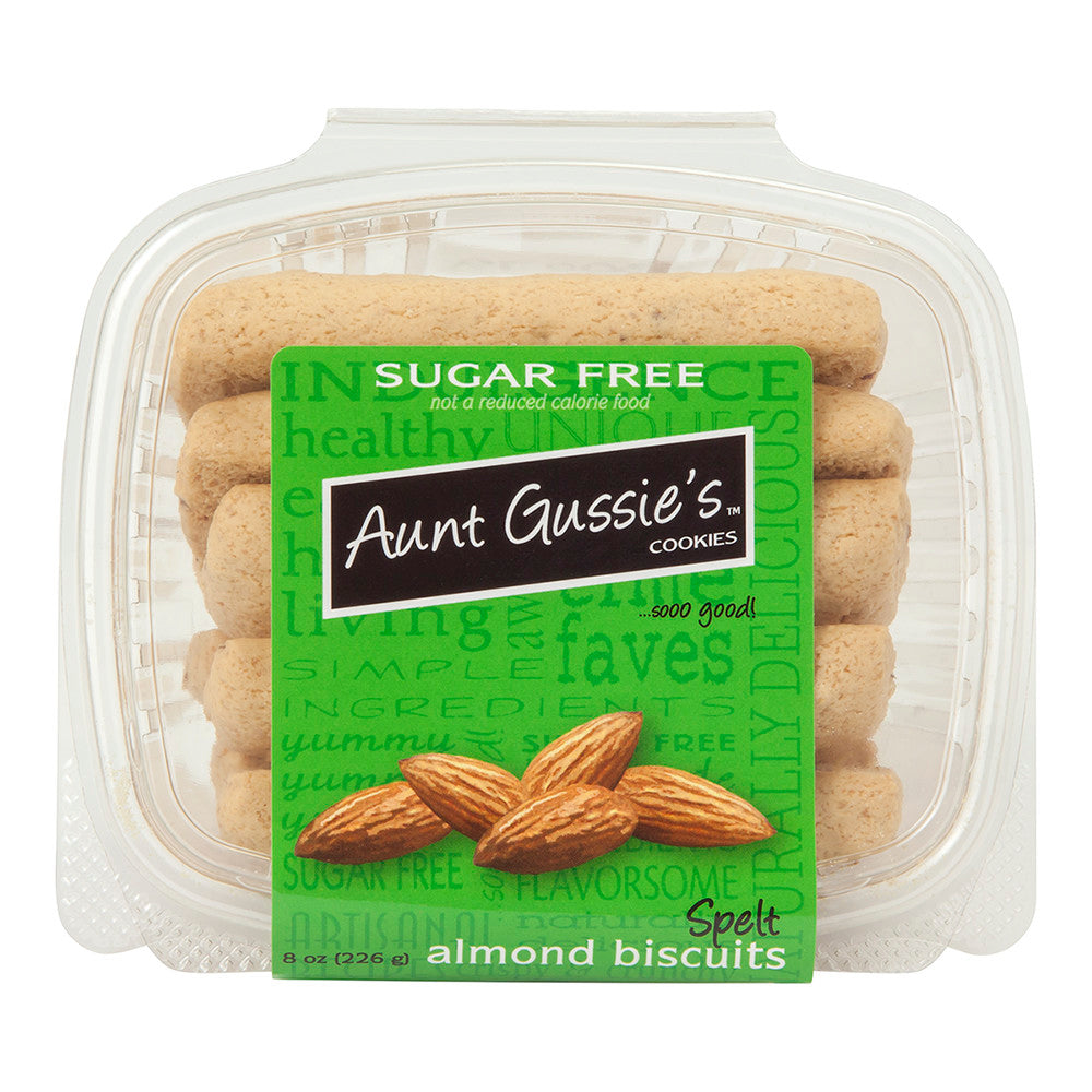 Aunt Gussie'S Sugar Free Spelt Almond Biscuits 8 Oz Tub
