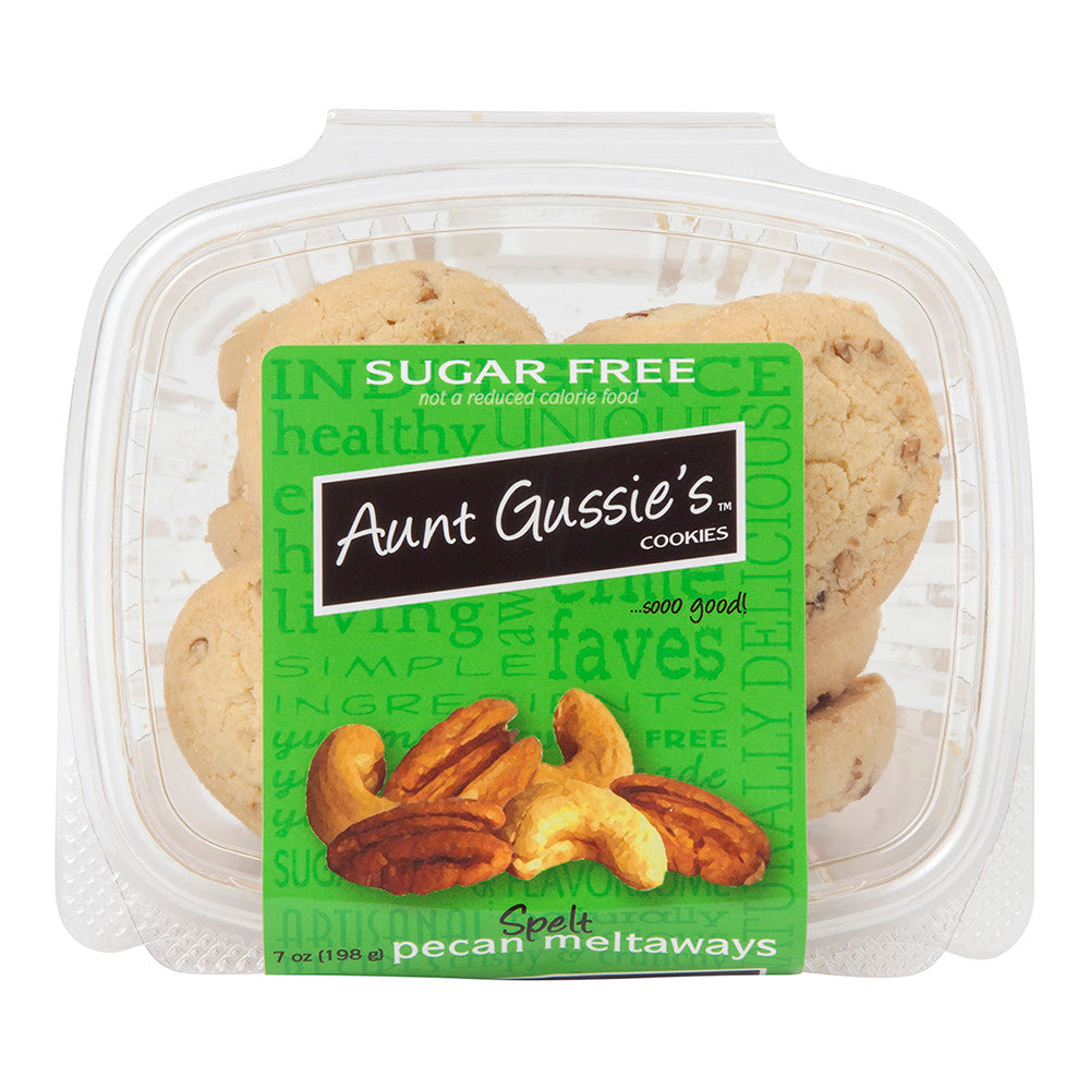Wholesale Aunt Gussie'S Sugar Free Spelt Pecan Meltaways 7 Oz Tub- Bulk
