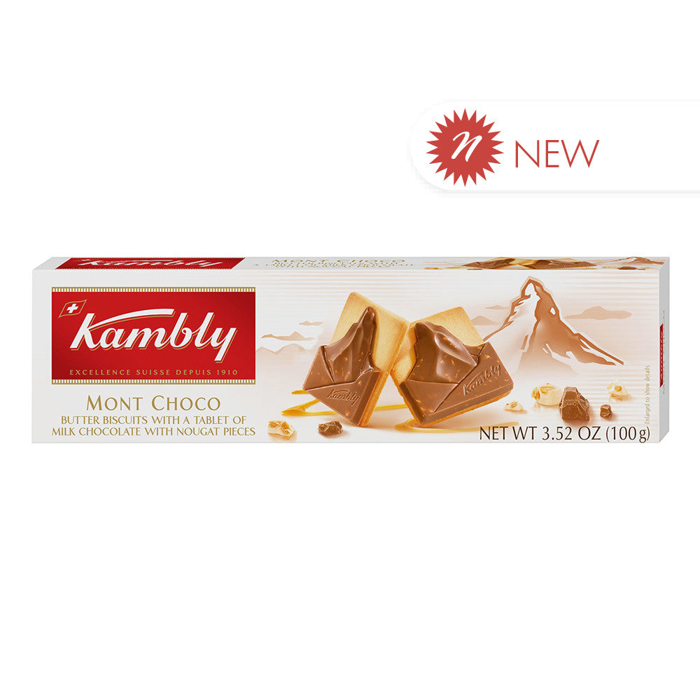 Wholesale Kambly Swiss Biscuits - Mont Chocolate 3.5Oz-12ct Case Bulk