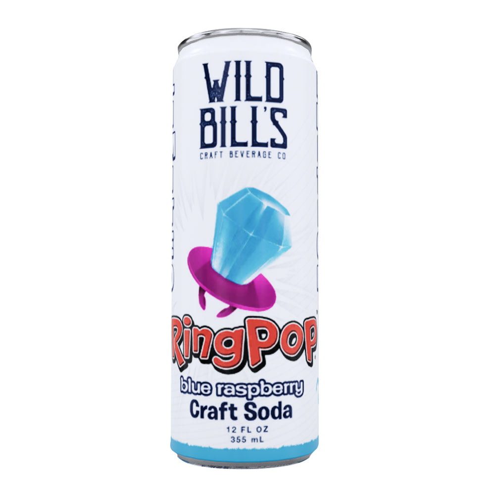 Wholesale Wild Bill'S Soda Blue Raspberry Ring Pop 12 Oz Can-12ct Case Bulk