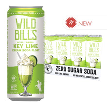 Wholesale Wild Bill'S Zero Sugar Key Lime Cream Soda Float 12 Oz Can- Bulk