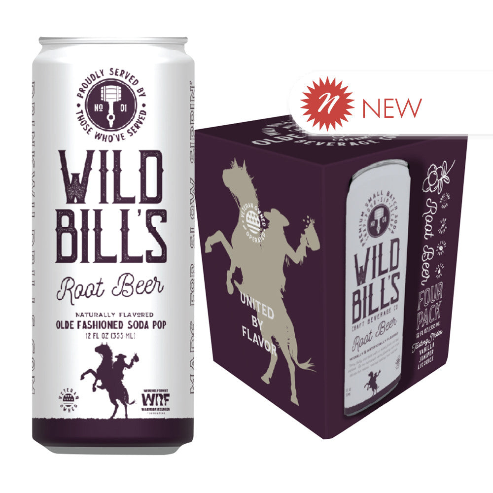 Wholesale Wild Bill'S Root Beer Soda 12 Oz Can- Bulk