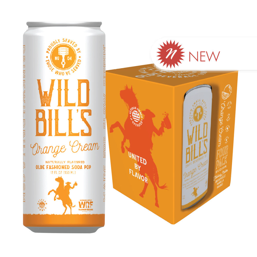 Wholesale Wild Bill'S Orange Cream Soda 12 Oz Can- Bulk