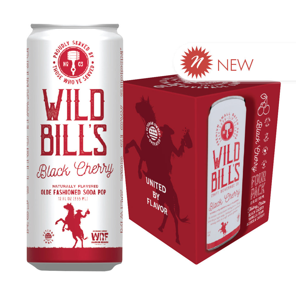 Wholesale Wild Bill'S Black Cherry Soda 12 Oz Can- Bulk