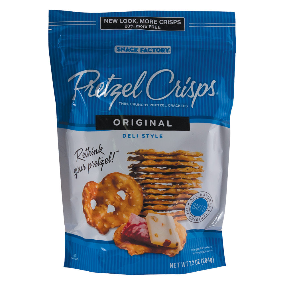 Wholesale Pretzel Crisps Original 7.2 Oz Bag-12ct Case Bulk