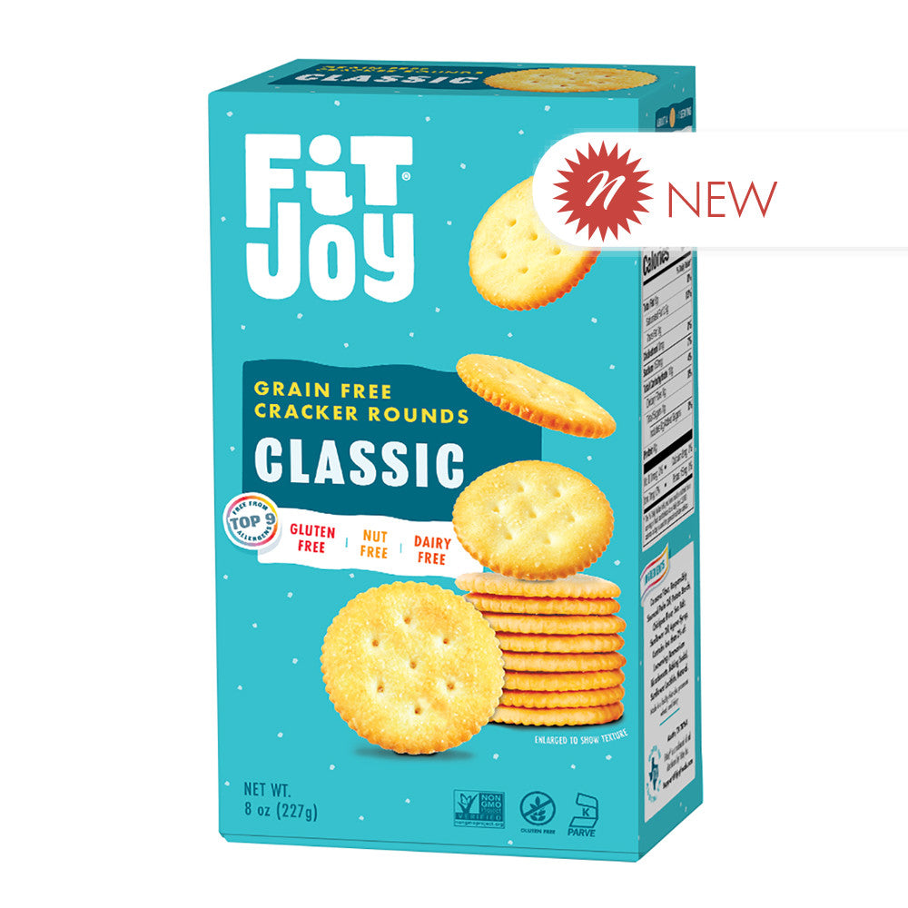 Wholesale Fitjoy Grain Free Classic Cracker Rounds 8 Oz Box-8ct Case Bulk