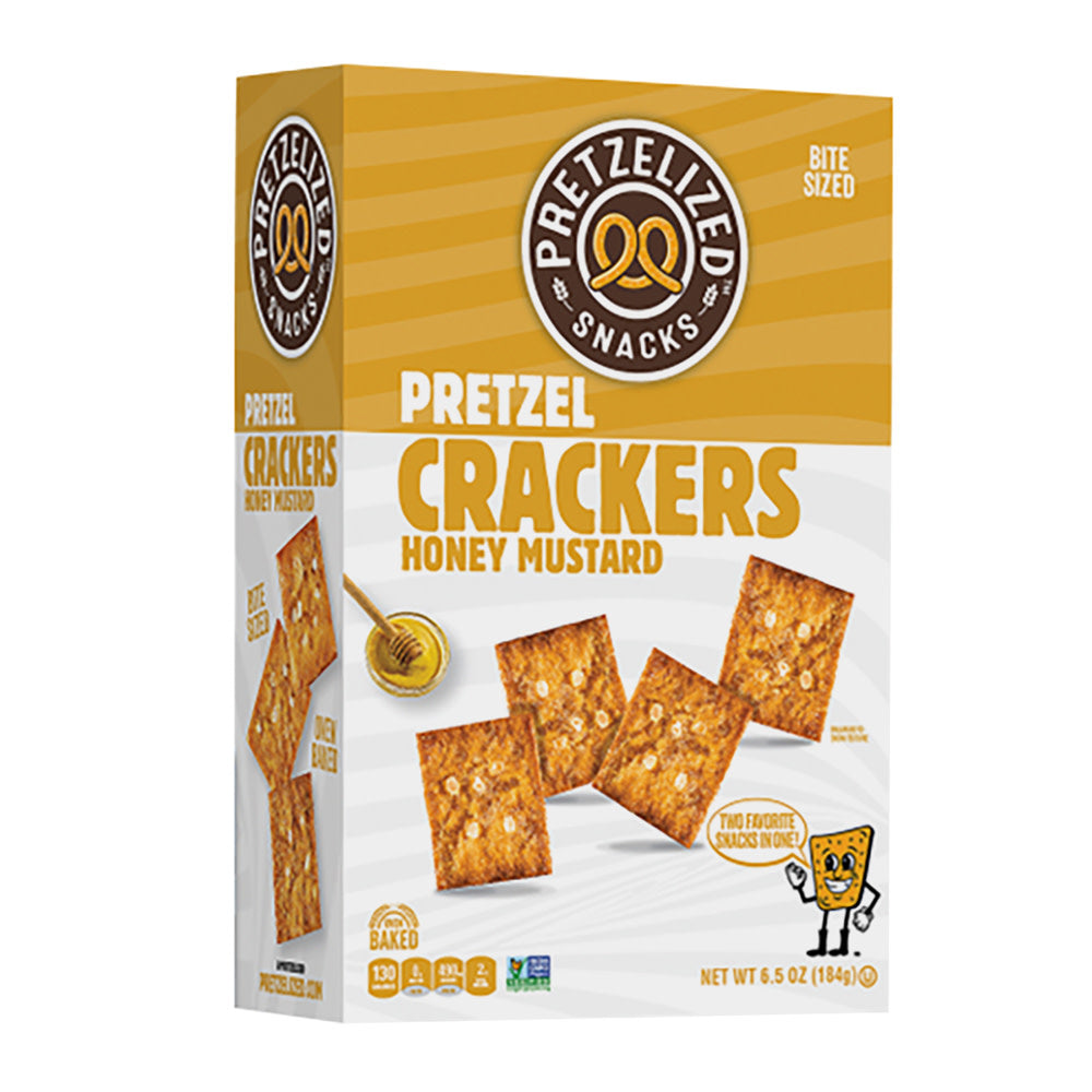 Wholesale Pretzelized Honey Mustard Pretzel Crackers 6.5 Oz Box-12ct Case Bulk