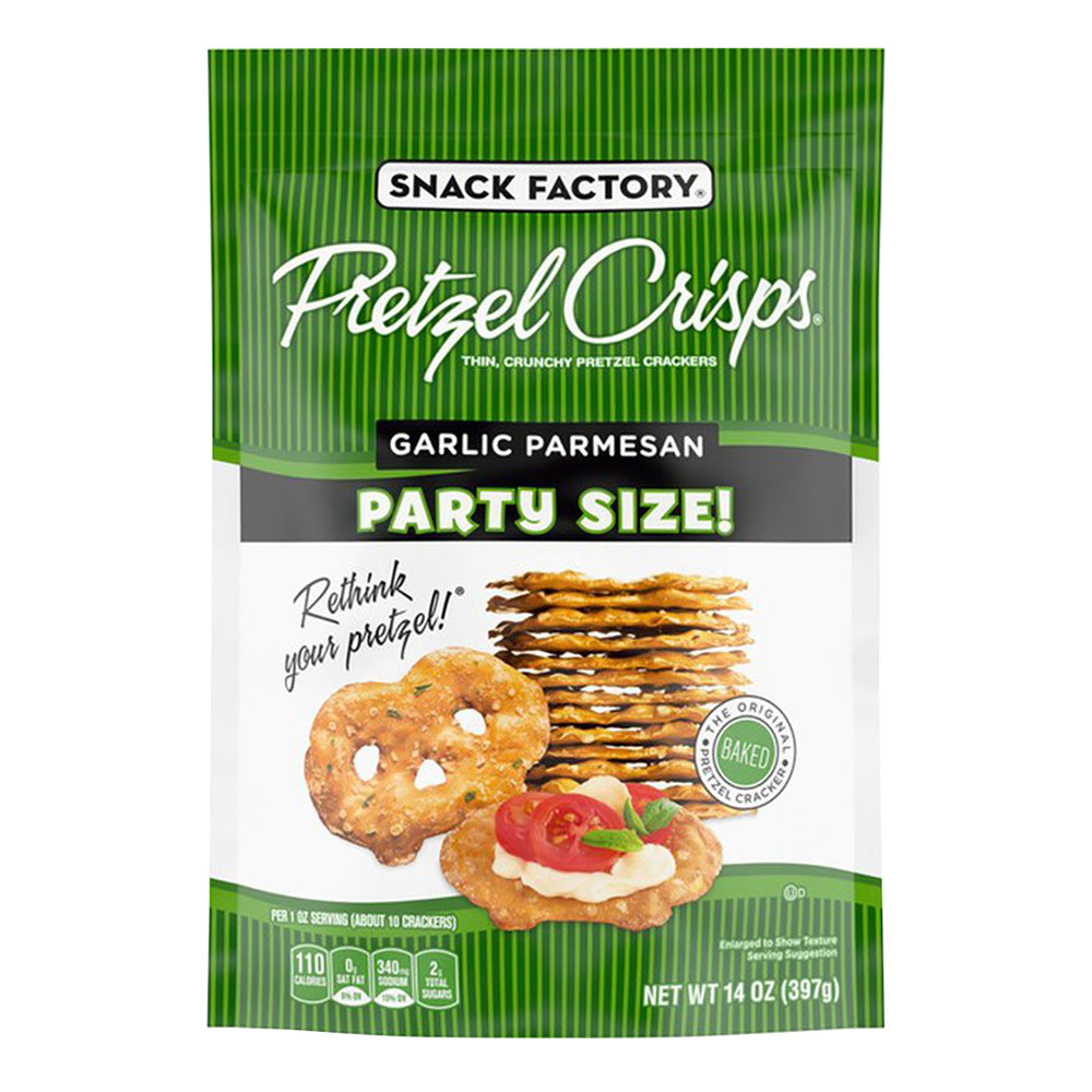 Wholesale Pretzel Crisp Garlic Parmesan 14 Oz Pouch- Bulk