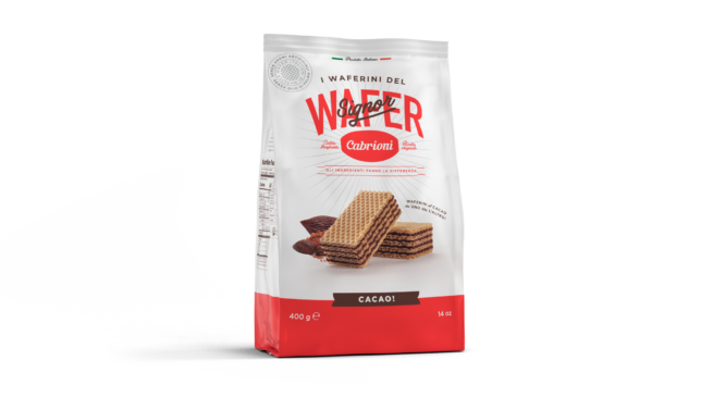 Wholesale Cabrioni Wafer Bag – Chocolate 400 GM-10ct Case Bulk