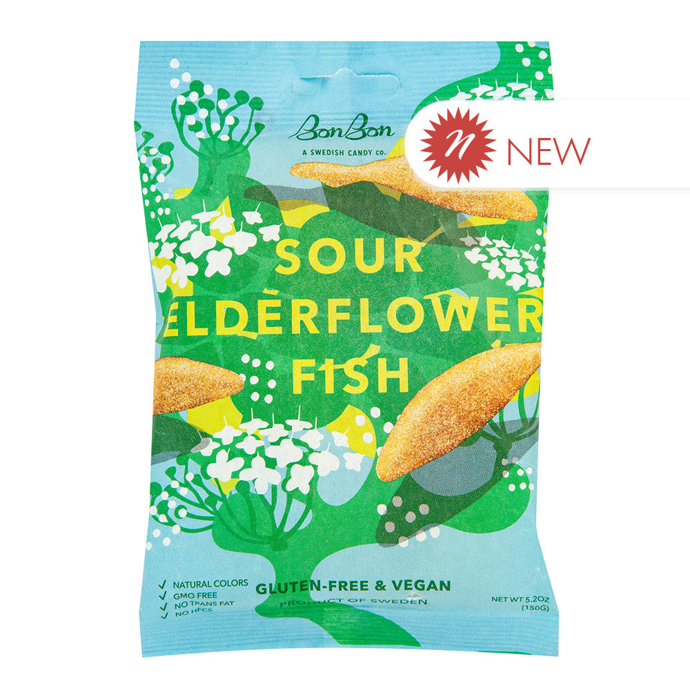 Wholesale Bonbon - Sour Elderflower Fish - 5.2Oz- Bulk