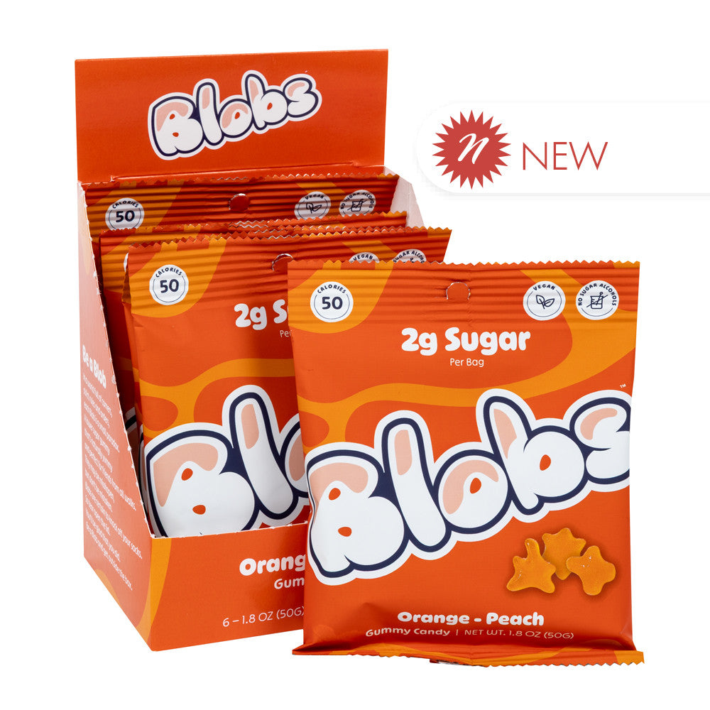 Wholesale Blobs - Gummy Candy - Orange Peach - 1.8Oz- Bulk