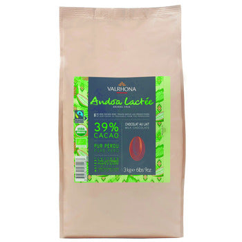 Valrhona 39% Andoa Milk Chocolate Organic Fair Trade 3kg
