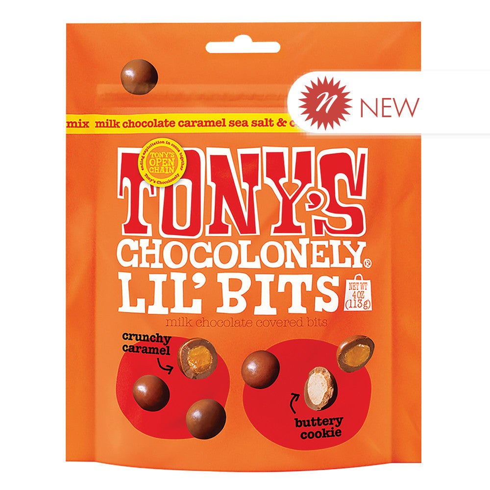 Wholesale Tony'S Chocolonely - Lil' Bits - Caramel Cookie - 4Oz- Bulk