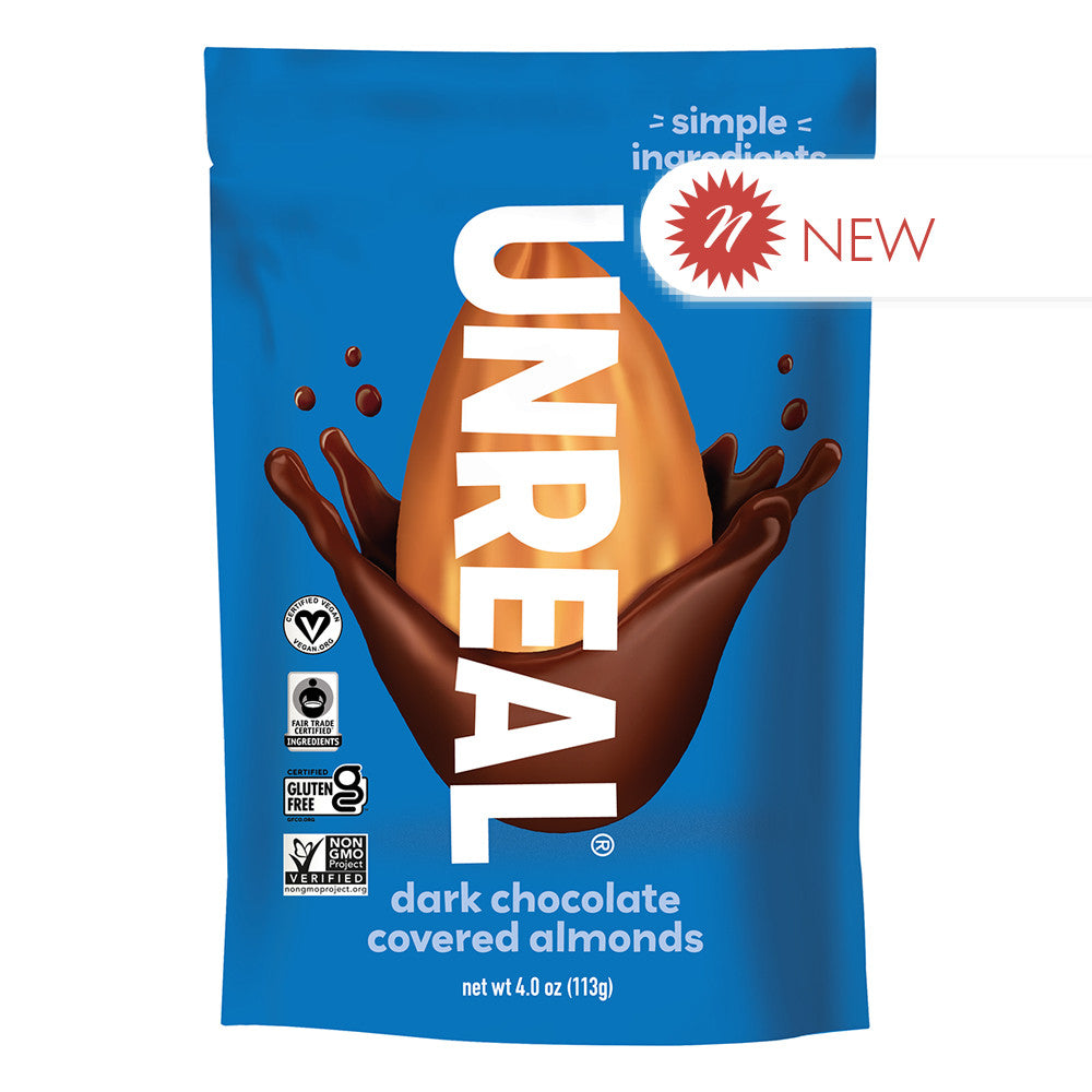 Wholesale Unreal - Pouch - Dark Chocola Almonds - 4Oz-6ct Case Bulk