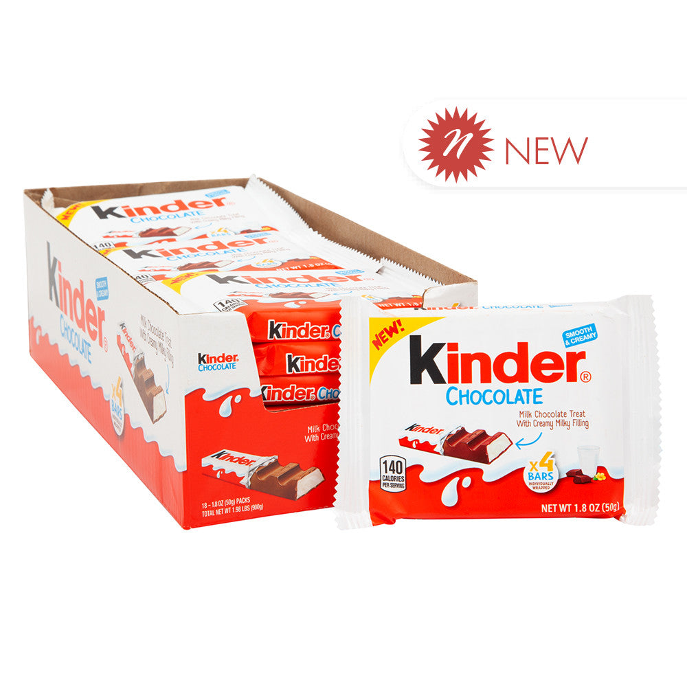 Wholesale Kinder Milk Chocolate Cream Filled 1.8 Oz Bar- Bulk