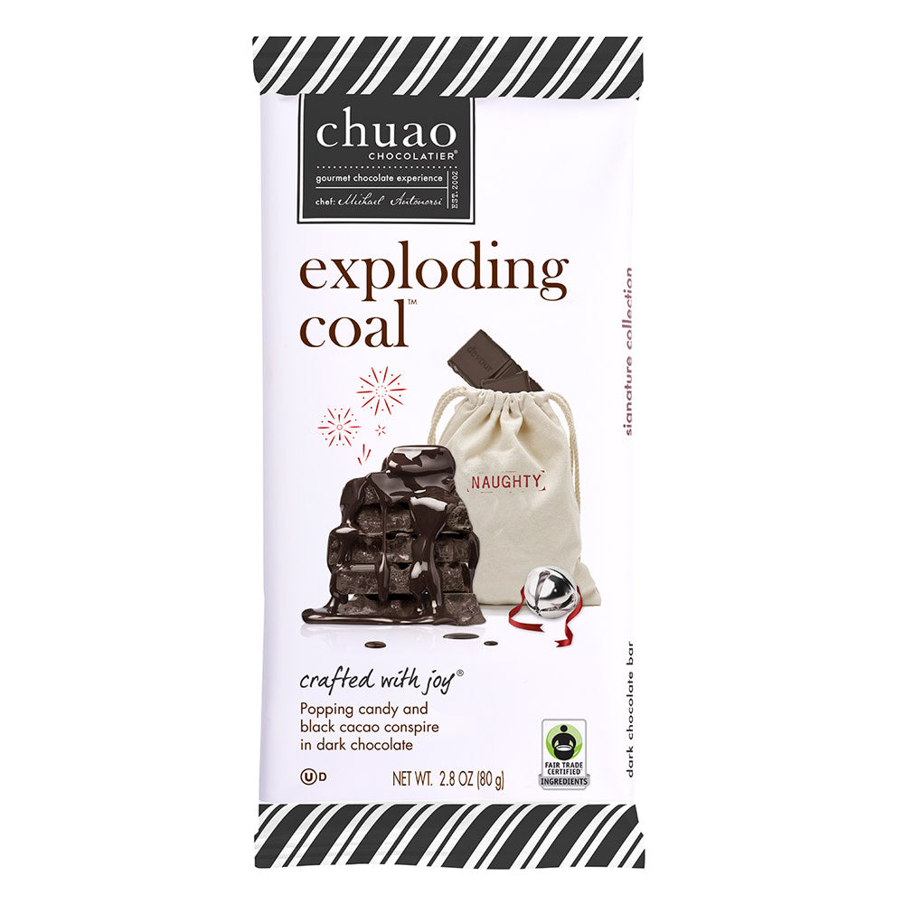 Chuao Exploding Coal Dark Chocolate 2.8 Oz Bar