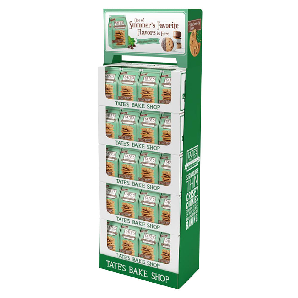 Wholesale Tate'S Summer Mint Chocolate Chip Cookie Shipper 7 Oz-60ct Case Bulk