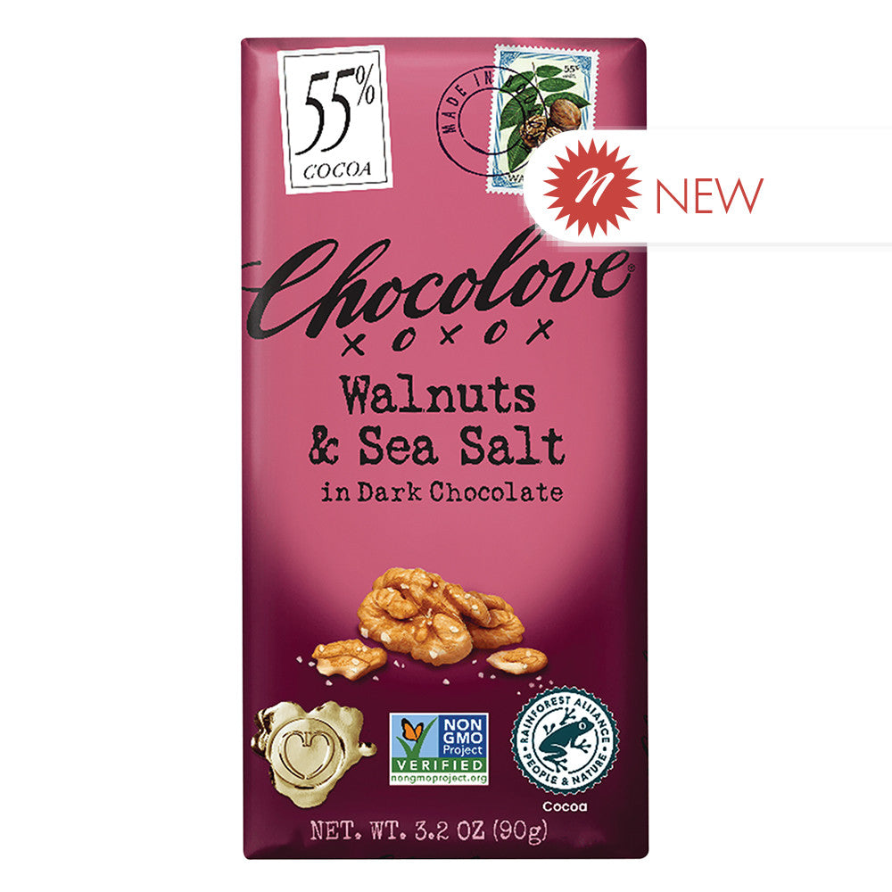 Wholesale Chocolove - Bar - Walnuts & Sslt Dark - 3.2Oz- Bulk