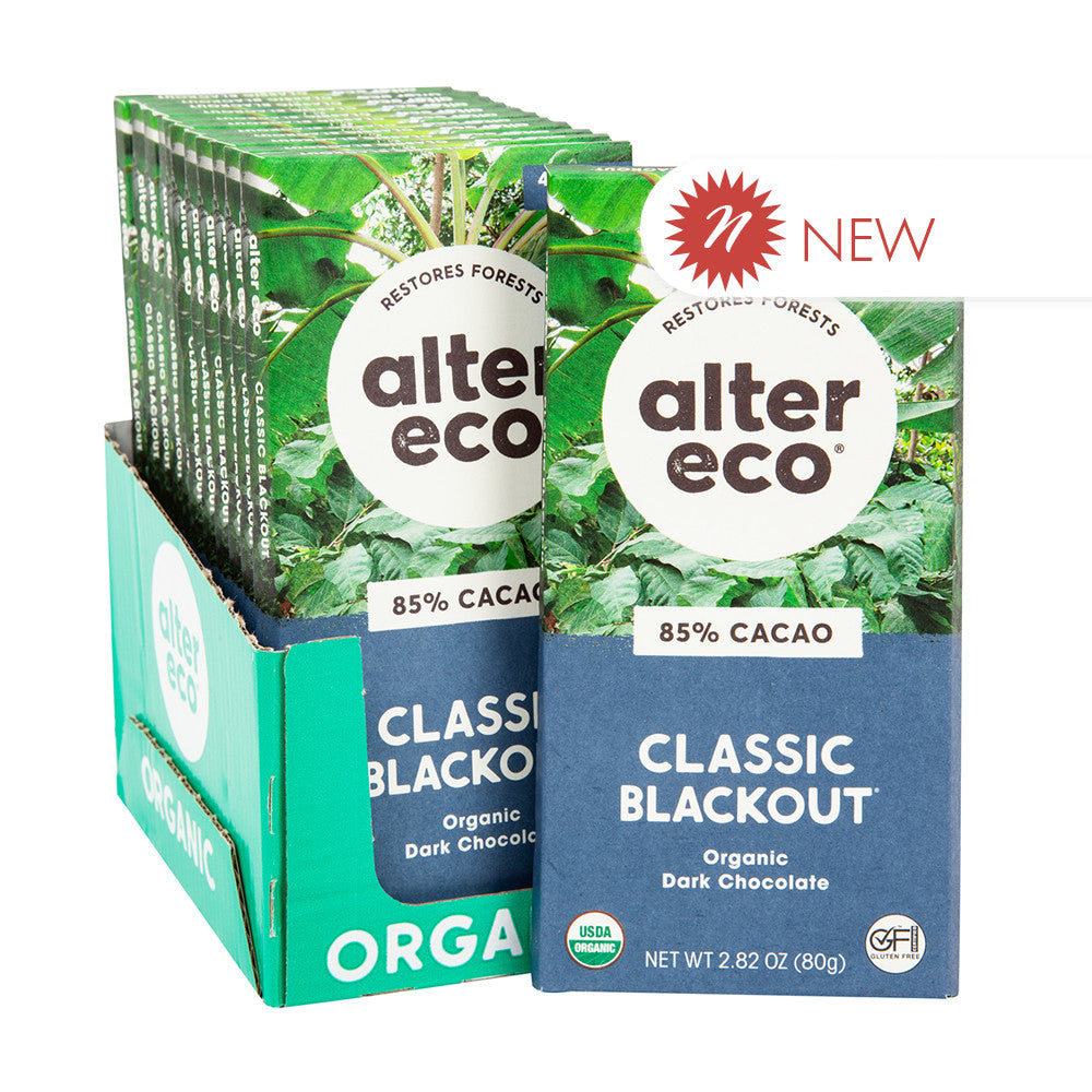 Wholesale Alter Eco Classic Blackout 85% Chocolate Bar 2.82 Oz- Bulk