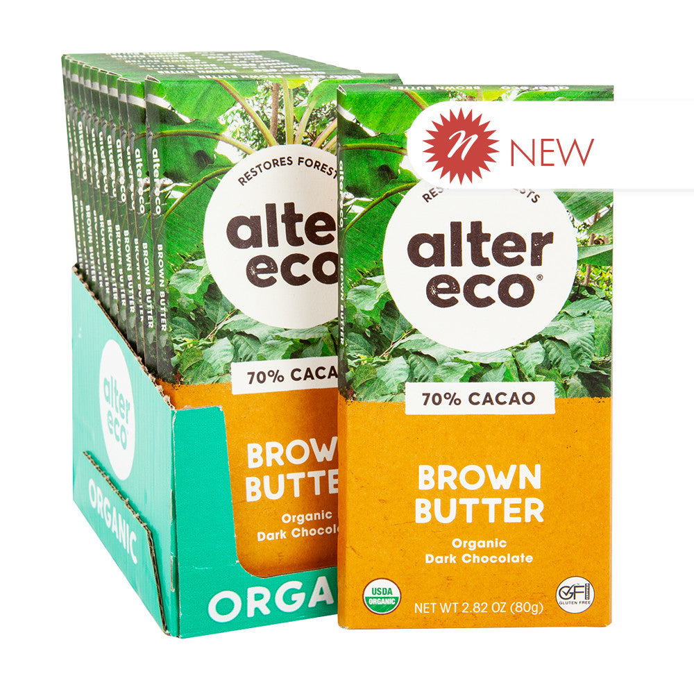 Wholesale Alter Eco Brown Butter Chocolate Bar 2.82 Oz- Bulk