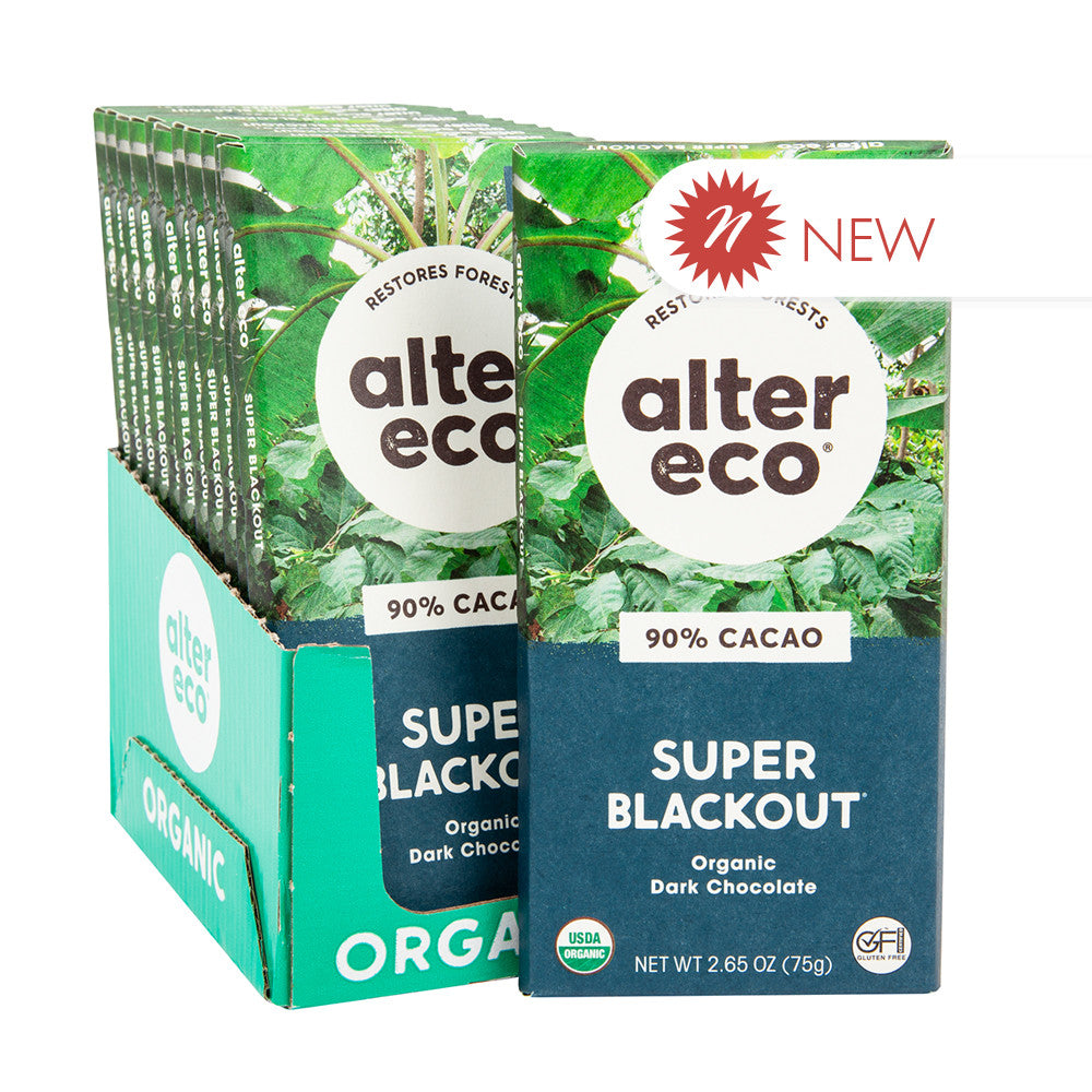 Wholesale Alter Eco Super Blackout 90% Chocolate Bar 2.82 Oz- Bulk