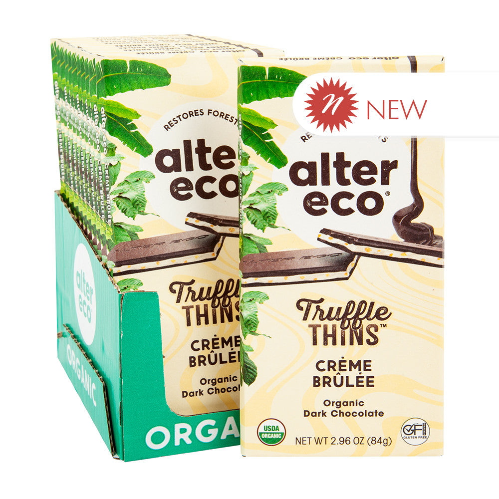 Wholesale Alter Eco Crème Brûlée Truffle Thins Bar 2.96 Oz- Bulk