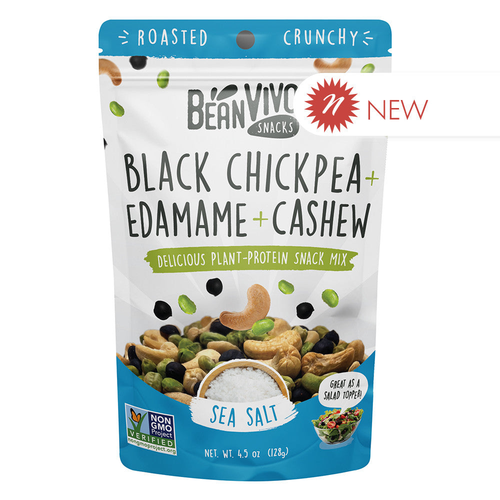 Wholesale Bean Vivo Sea Salt Snack Mix 4.5 Oz Pouch- Bulk