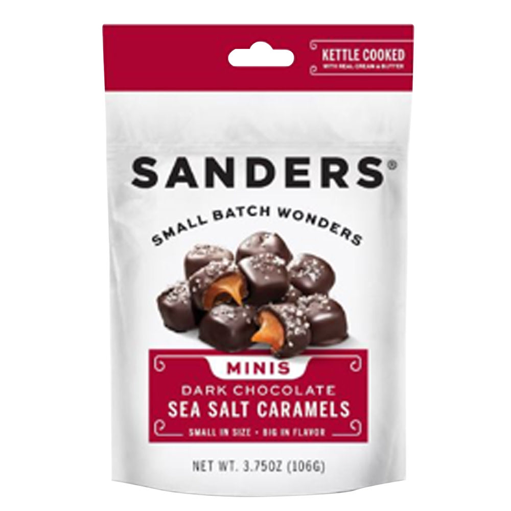 Wholesale Sanders Dark Chocolate Sea Salt Caramel Mini Bites Bag-12ct Case Bulk