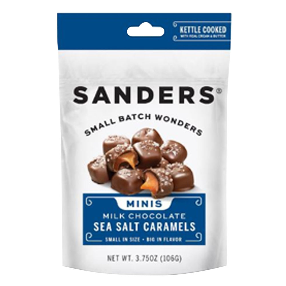 Wholesale Sanders Milk Chocolate Sea Salt Caramel Mini Bites 3.75 Oz Bag-12ct Case Bulk