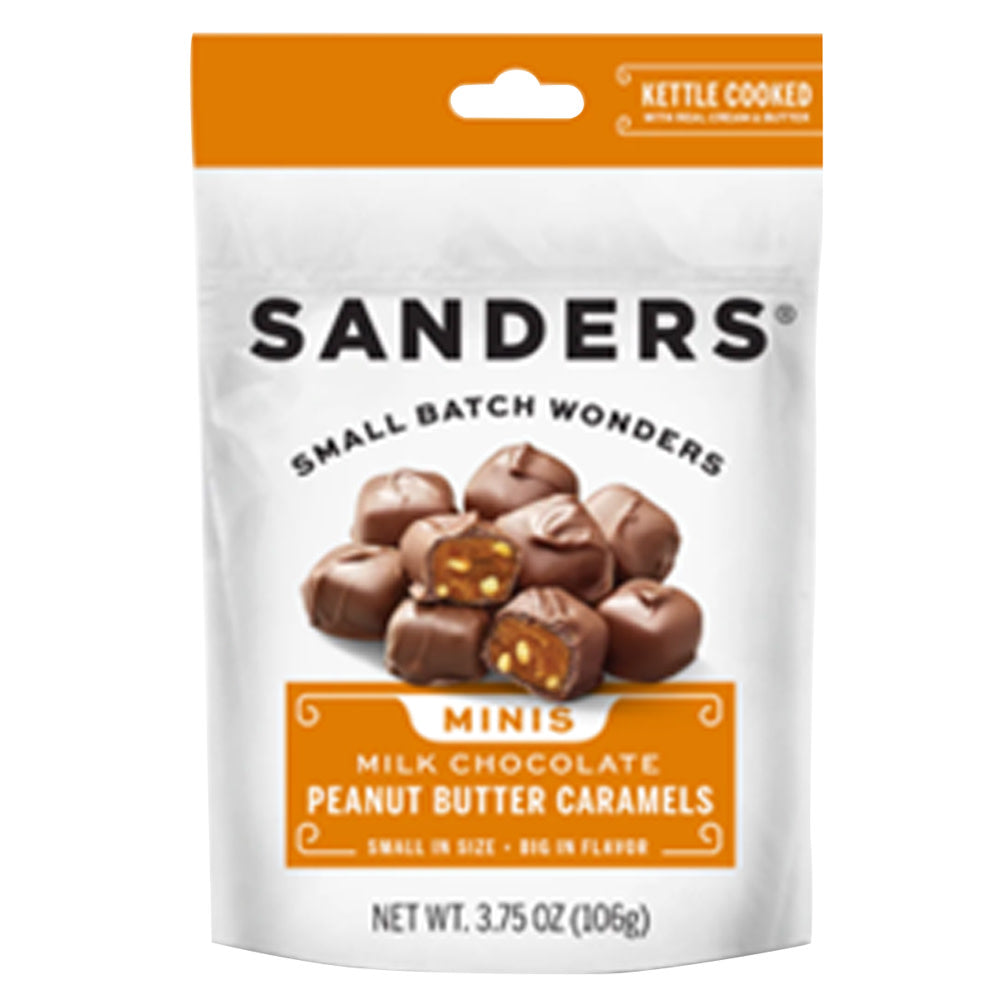 Wholesale Sanders Milk Chocolate Peanut Butter Caramel Minis 3.75 Oz Bag-12ct Case Bulk