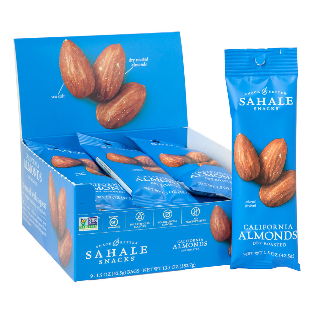 Wholesale Sahale Dry Roasted California Almonds 1.5 Oz Bag- Bulk