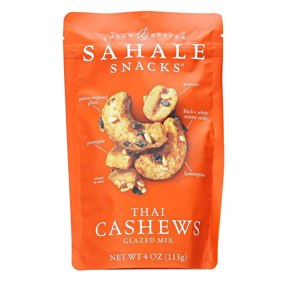 Wholesale Sahale Glazed Thai Cashews 4 Oz Pouch-6ct Case Bulk