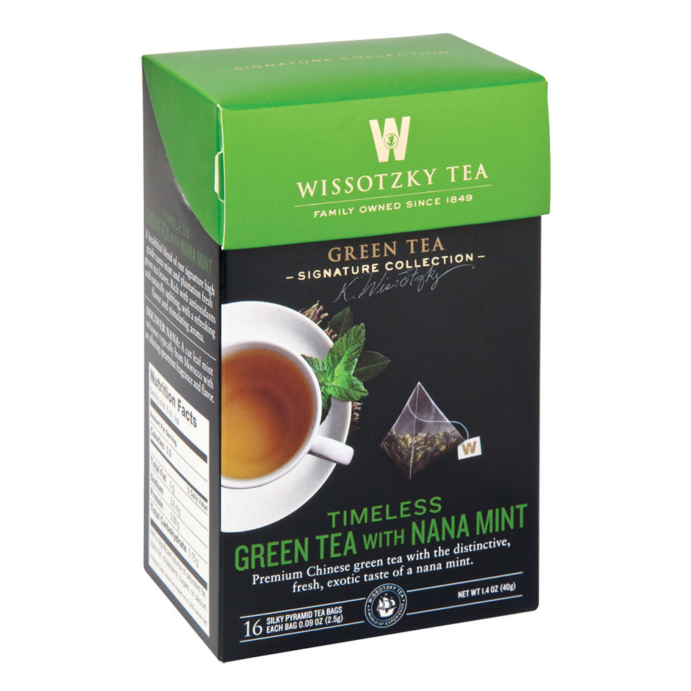 Wholesale Wissotzky Timeless Green Tea With Nana Mint Tea 16 Ct Box- Bulk
