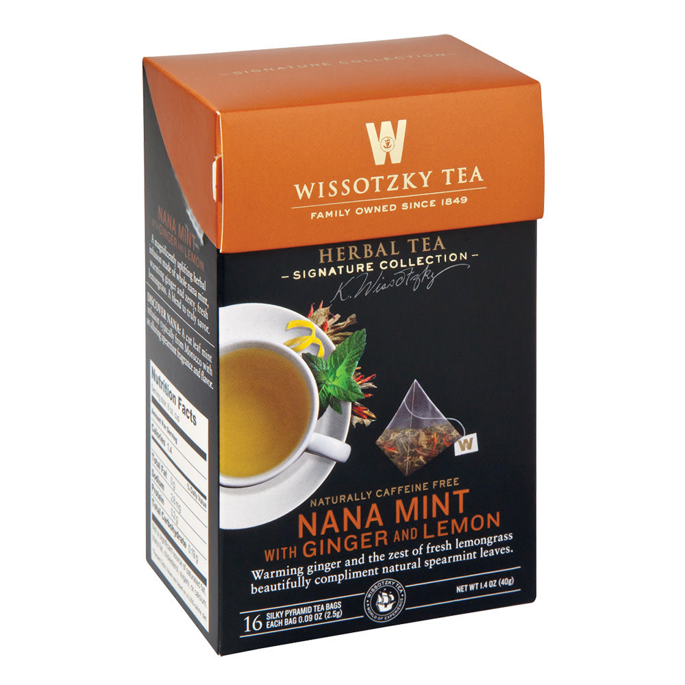 Wholesale Wissotzky Nana Mint With Ginger And Lemon Tea 16 Ct Box- Bulk
