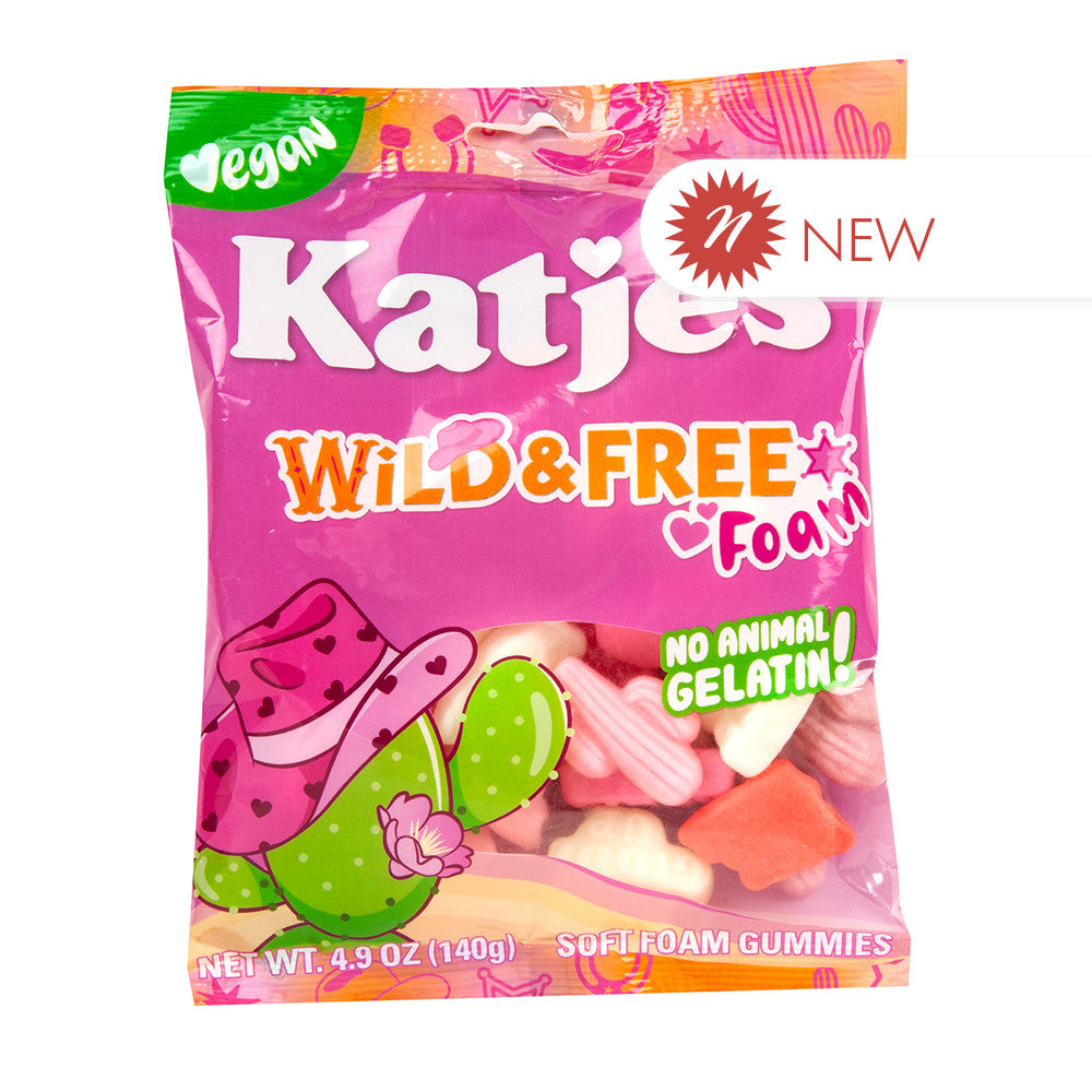 Wholesale Katjes Wild & Free Foam Gummy 4.9 Oz Peg Bag- Bulk