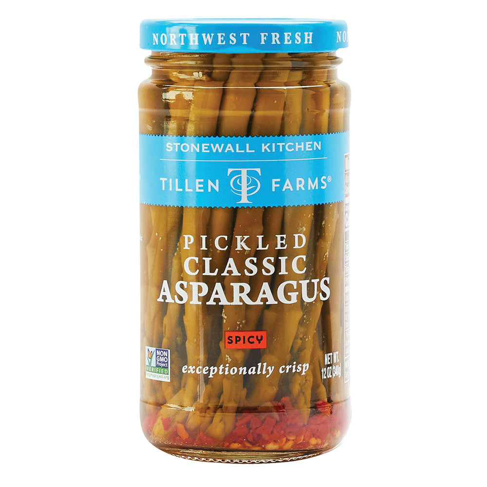 Wholesale Tillen Farms Spicy Hot Asparagus 12 Oz Jar- Bulk