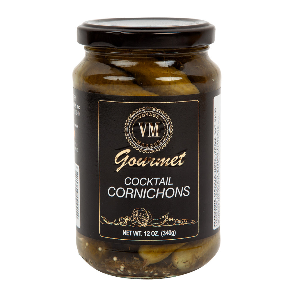 Wholesale Voyage Marche Cocktail Cornichons 12 Oz Jar- Bulk
