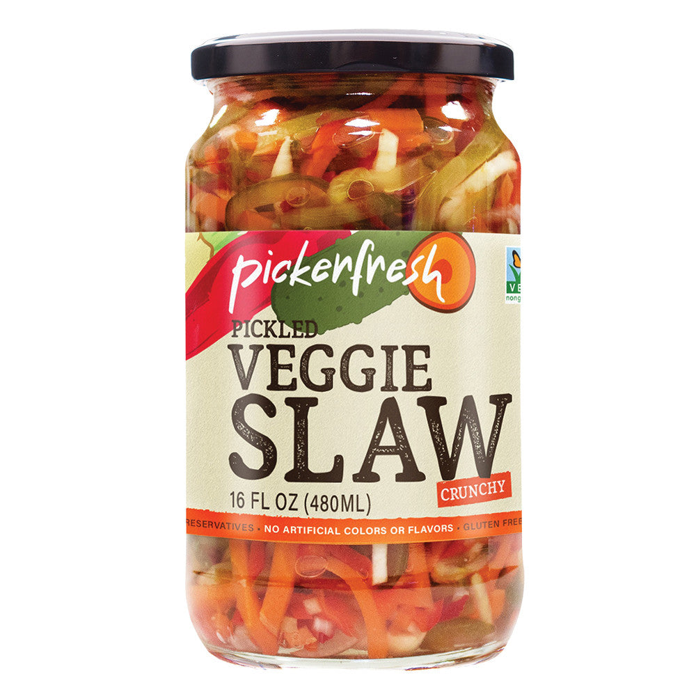 Wholesale Pickerfresh Pickled Veggie Slaw 16 Oz Jar-6ct Case Bulk