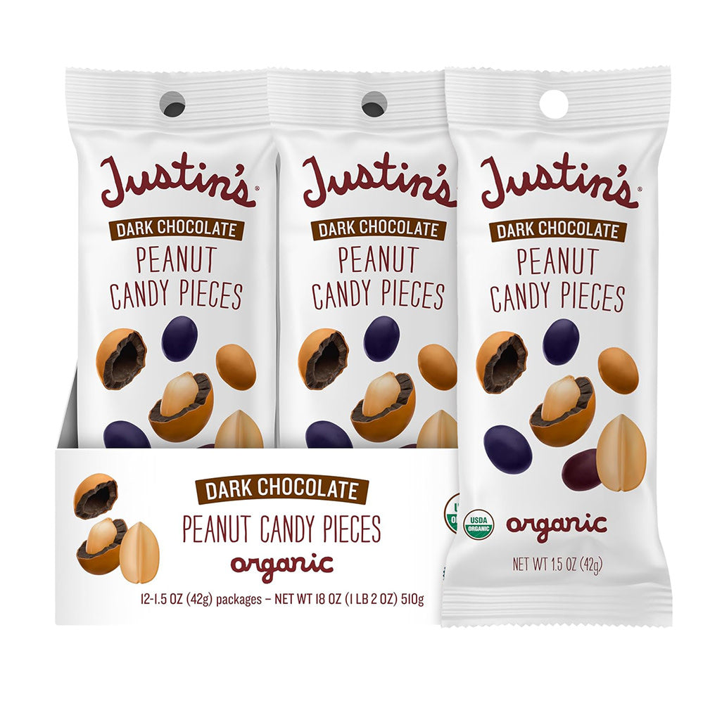 Wholesale Justin'S Dark Chocolate Peanut Candy Pieces 1.5 Oz Pouch- Bulk