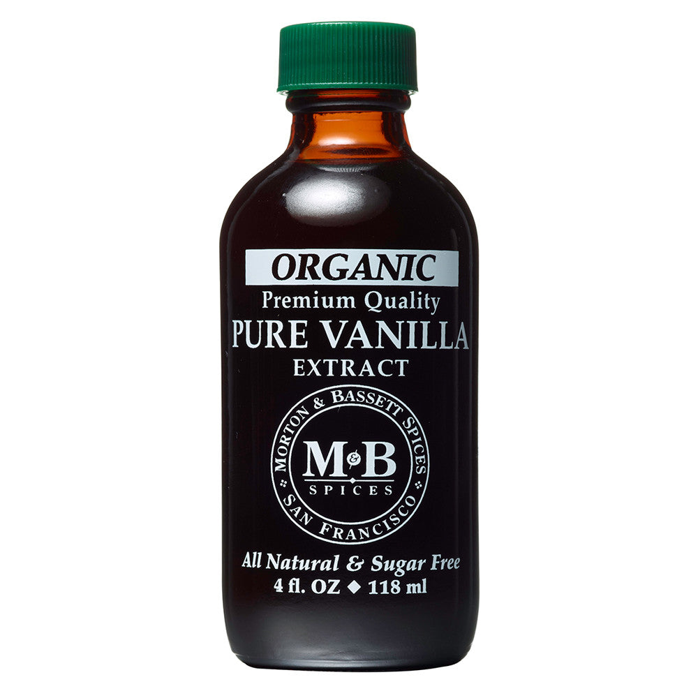 Wholesale Morton & Bassett 100% Organic Pure Vanilla Extract 4 Oz Bottle- Bulk