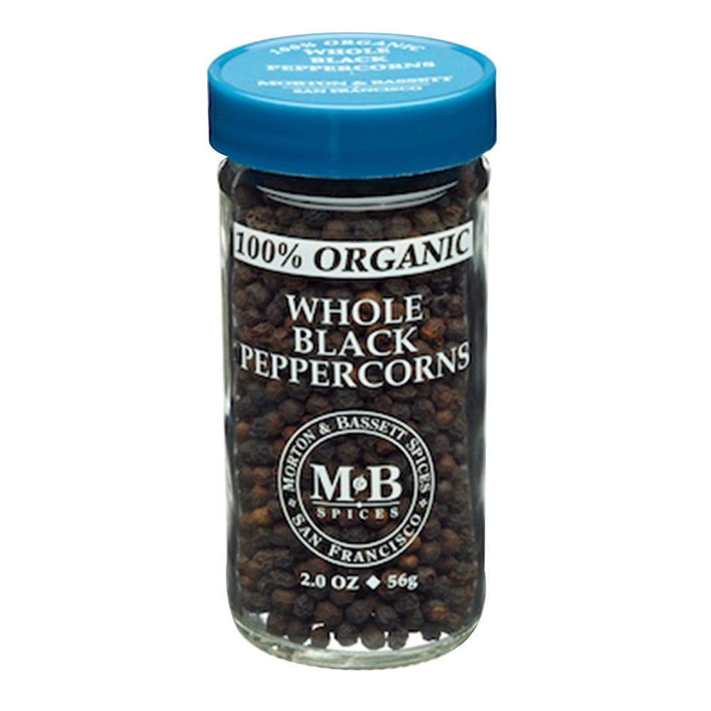 Wholesale Morton & Bassett Organic Whole Black Peppercorn 2 Oz Shaker- Bulk