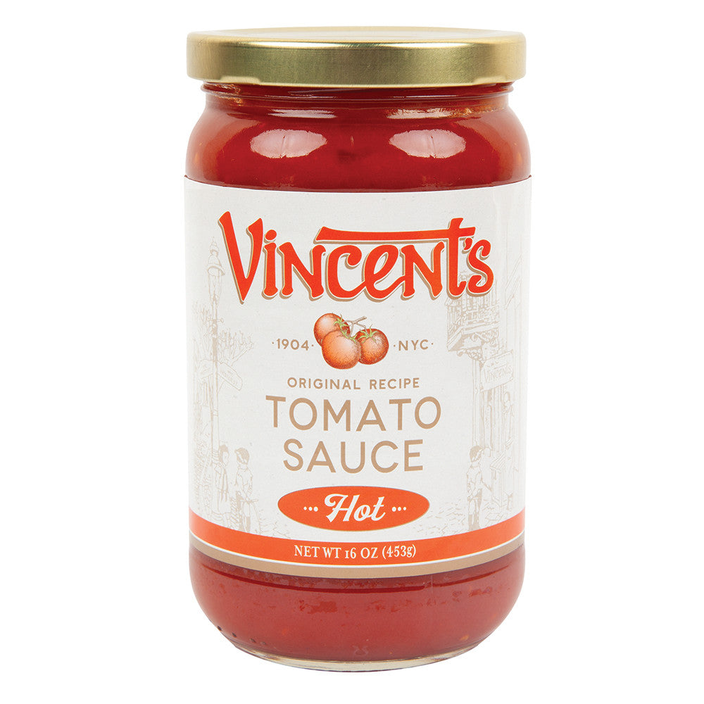 Wholesale Vincent'S Original Sauce Hot 16 Oz Jar- Bulk