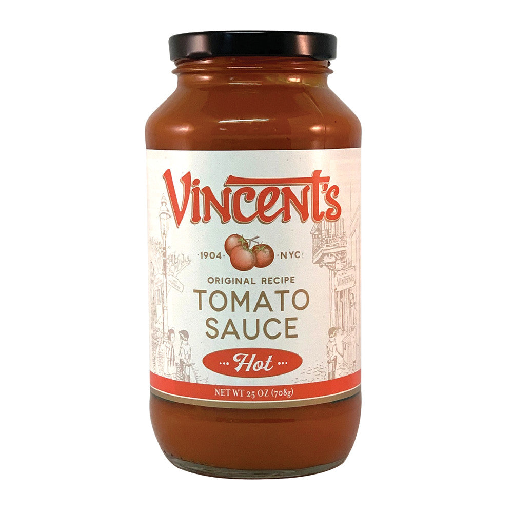 Wholesale Vincent'S Original Tomato Sauce Hot 25 Oz Jar-12ct Case Bulk